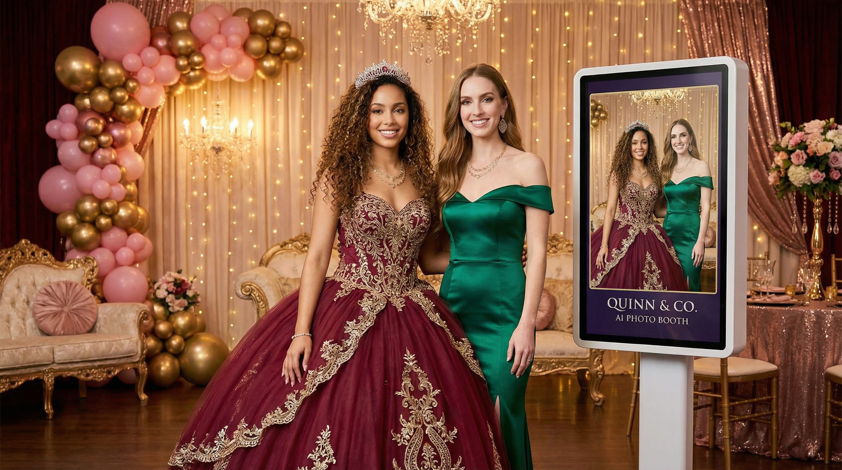 Quinceañera AI photo booth themes 2026