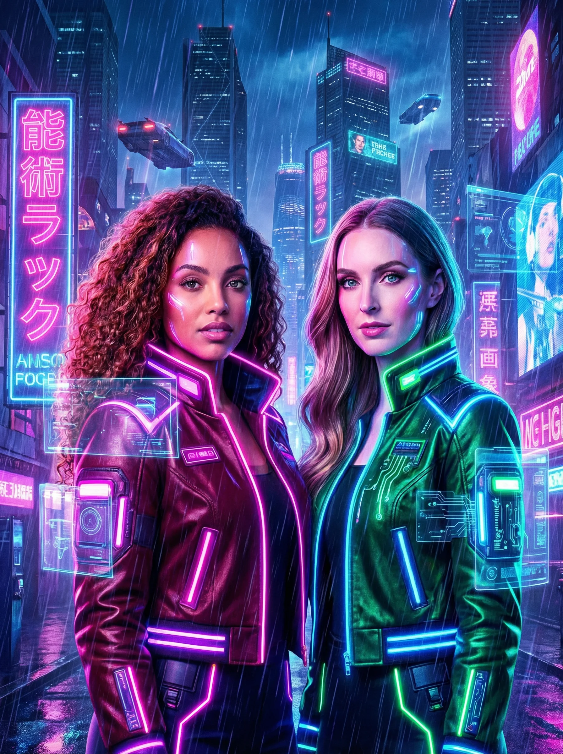 Neon Cyberpunk AI styled result